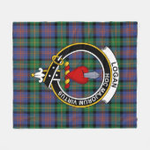Couverture Polaire Clan Logan Ancienne Tartan Plaid (Devant (Horizontal))