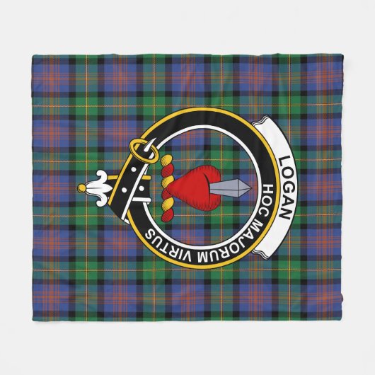 Couverture Polaire Clan Logan Ancienne Tartan Plaid (Devant (Horizontal))