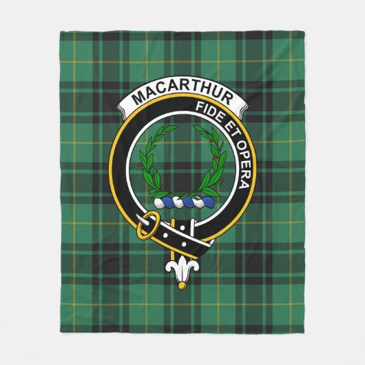 Couverture Polaire Clan MacArthur Ancient Tartan Plaid (Devant)