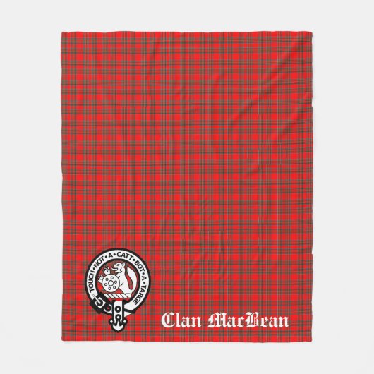 Couverture Polaire Clan MacBean Crest Badge & Tartan (Devant)