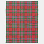Couverture Polaire Clan MacBean Plaid Red Green Tartan Check Motif (Devant)