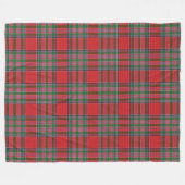 Couverture Polaire Clan MacBean Plaid Red Green Tartan Check Motif (Devant (Horizontal))