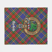 Couverture Polaire Clan MacBeth Crest sur Tartan (Devant (Horizontal))
