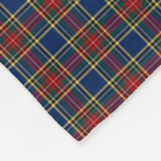 Couverture Polaire Clan MacBeth Tartan Blue and Red Plaid (Coin)