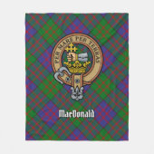 Couverture Polaire Clan MacDonald Crest sur Tartan (Devant)