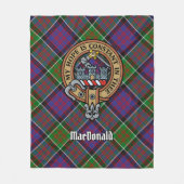 Couverture Polaire Clan MacDonald de Clanranald Crest sur Tartan (Devant)