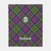 Couverture Polaire Clan MacDonald de Clanranald Tartan Fleece Blanket (Devant)