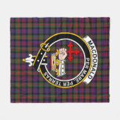 Couverture Polaire Clan MacDonald Macdonalds Modernes De Donald Tarta (Devant (Horizontal))