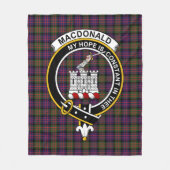 Couverture Polaire Clan MacDonald Macdonalds Modernes De Ranald Tarta (Devant)