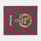 Couverture Polaire Clan MacDougall Crest sur Tartan (Devant (Horizontal))
