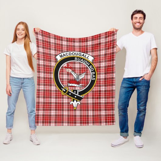 Couverture Polaire Clan MacDougall robe Tartan Plaid (En situation)