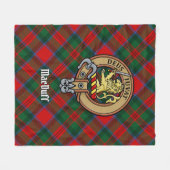 Couverture Polaire Clan MacDuff Crest sur Tartan (Devant (Horizontal))