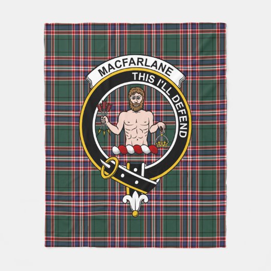 Couverture Polaire Clan MacFarlane Chasse Ancien Tartan Plaid (Devant)