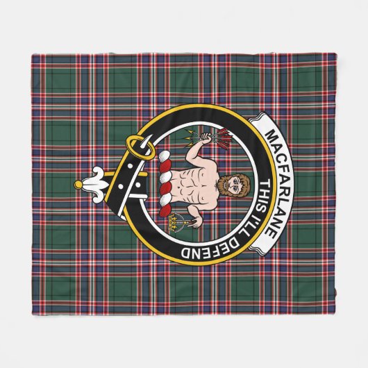Couverture Polaire Clan MacFarlane Chasse Ancien Tartan Plaid (Devant (Horizontal))