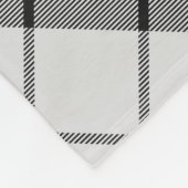 Couverture Polaire Clan MacFarlane Crest sur tarte noir et blanc (Coin)