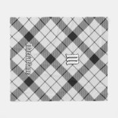 Couverture Polaire Clan MacFarlane Tartan noir et blanc (Devant (Horizontal))