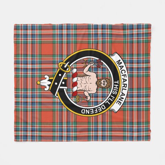 Couverture Polaire Clan MacFarlane Tartan Plaid (Devant (Horizontal))