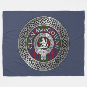Couverture Polaire Clan MacGowan Crest & Tartan Knot (Devant (Horizontal))