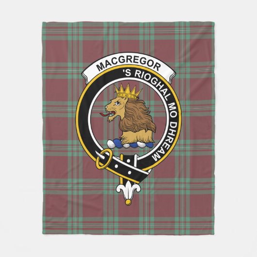 Couverture Polaire Clan MacGregor Chasse Ancienne Tartan Plaid (Devant)