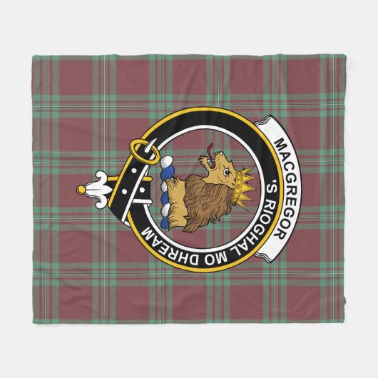 Couverture Polaire Clan MacGregor Chasse Ancienne Tartan Plaid (Devant (Horizontal))