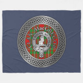 Couverture Polaire Clan MacGregor Crest et Tartan Knot (Devant (Horizontal))