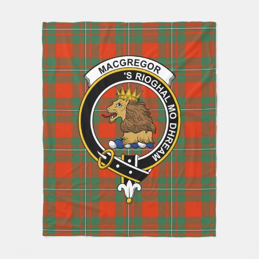 Couverture Polaire Clan MacGregor Plaid Tartan Ancien (Devant)