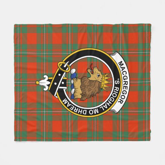 Couverture Polaire Clan MacGregor Plaid Tartan Ancien (Devant (Horizontal))