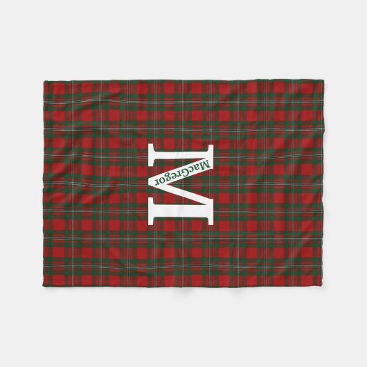 Couverture Polaire Clan MacGregor Tartan Plaid personnalisé (Devant (Horizontal))