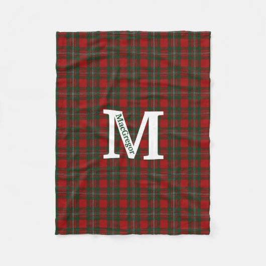 Couverture Polaire Clan MacGregor Tartan Plaid personnalisé (Devant)