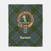 Couverture Polaire Clan MacInnes Crest sur Tartan (Devant)
