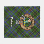 Couverture Polaire Clan MacInnes Crest sur Tartan (Devant (Horizontal))
