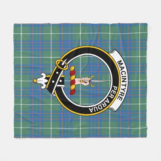 Couverture Polaire Clan MacIntyre Chasse Ancien Tartan Plaid (Devant (Horizontal))