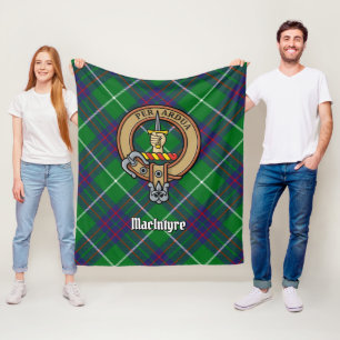 Couverture Polaire Clan MacIntyre Crest sur Tartan