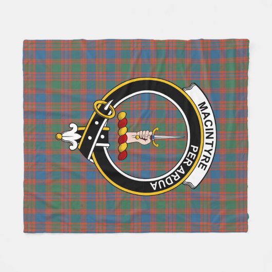 Couverture Polaire Clan MacIntyre Tartan Plaid Ancien (Devant (Horizontal))