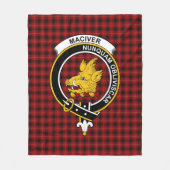 Couverture Polaire Clan MacIver Tartan Plaid (Devant)