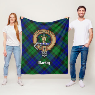 Couverture Polaire Clan MacKay Crest sur Tartan
