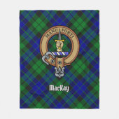 Couverture Polaire Clan MacKay Crest sur Tartan (Devant)