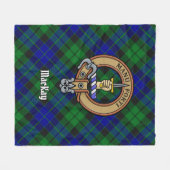Couverture Polaire Clan MacKay Crest sur Tartan (Devant (Horizontal))
