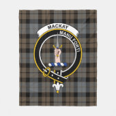 Couverture Polaire Clan MacKay Patiné Tartan Plaid (Devant)