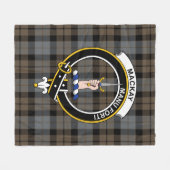 Couverture Polaire Clan MacKay Patiné Tartan Plaid (Devant (Horizontal))