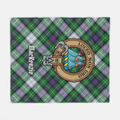 Couverture Polaire Clan MacKenzie Crest sur Tartan de robe (Devant (Horizontal))