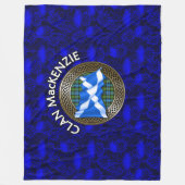 Couverture Polaire Clan MacKenzie Tartan Knot & Drapeau (Devant)