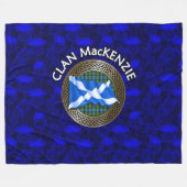 Couverture Polaire Clan MacKenzie Tartan Knot & Drapeau (Devant (Horizontal))