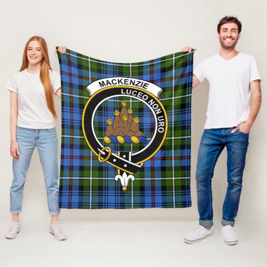 Couverture Polaire Clan MacKenzie Tartan Plaid (En situation)