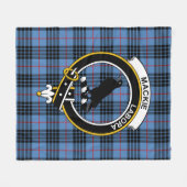 Couverture Polaire Clan MacKie Blue Tartan Plaid (Devant (Horizontal))
