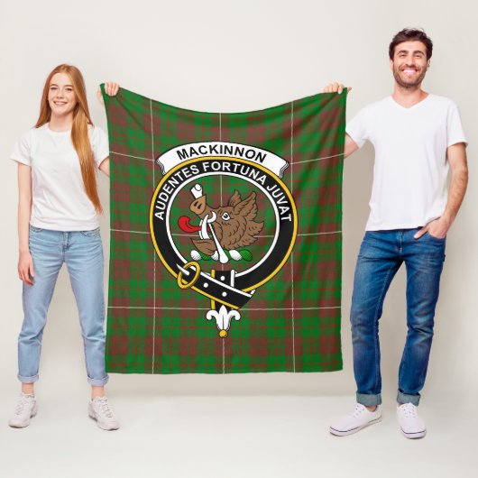Couverture Polaire Clan MacKinnon Chasse Tartan moderne Plaid (En situation)