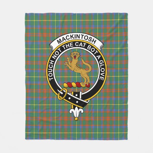 Couverture Polaire Clan MacKintosh Chasse Ancienne Tartan Plaid (Devant)