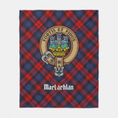 Couverture Polaire Clan MacLachlan Crest sur Tartan (Devant)