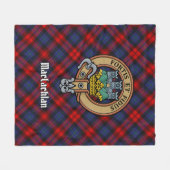 Couverture Polaire Clan MacLachlan Crest sur Tartan (Devant (Horizontal))