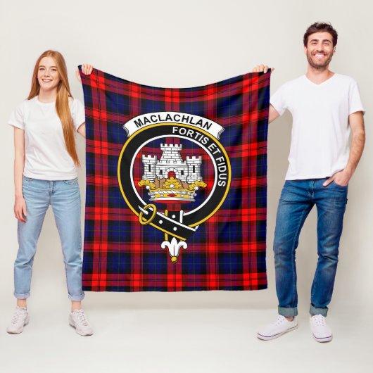 Couverture Polaire Clan MacLachlan Tartan moderne Plaid (En situation)